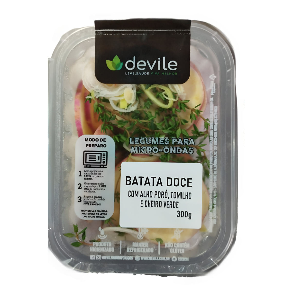Batata Doce DEVILE com Alho Poró,Tomilho e Cheiro Verde 300g