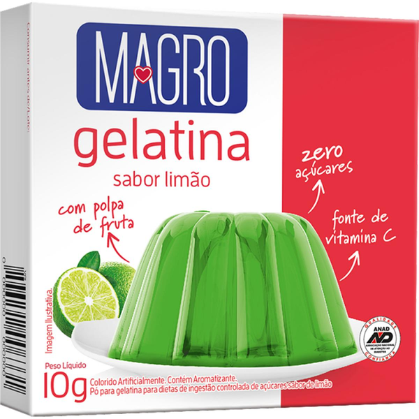 Gelatina Magro 10g - Sucralose - Limão