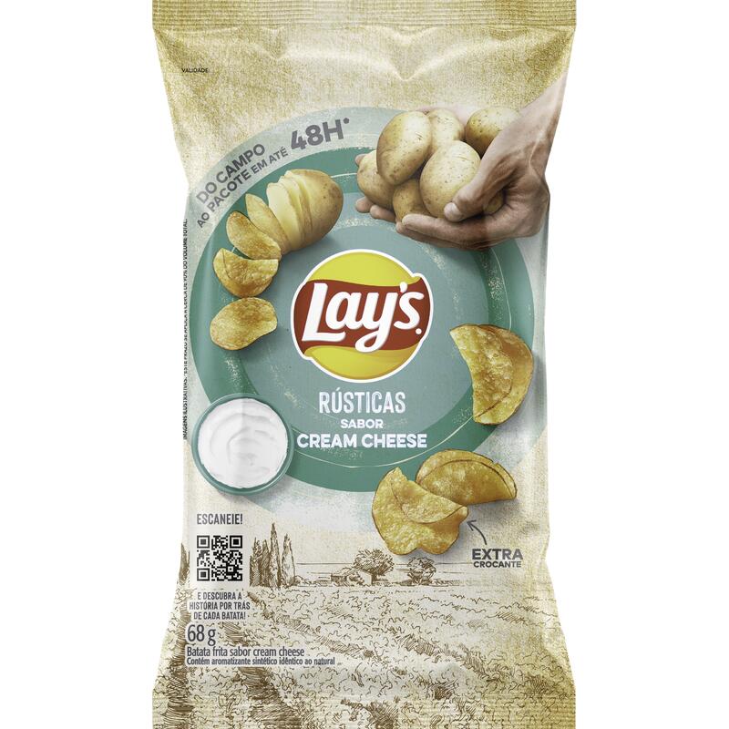Batata Frita Lays Rústica Cream Cheese 68G
