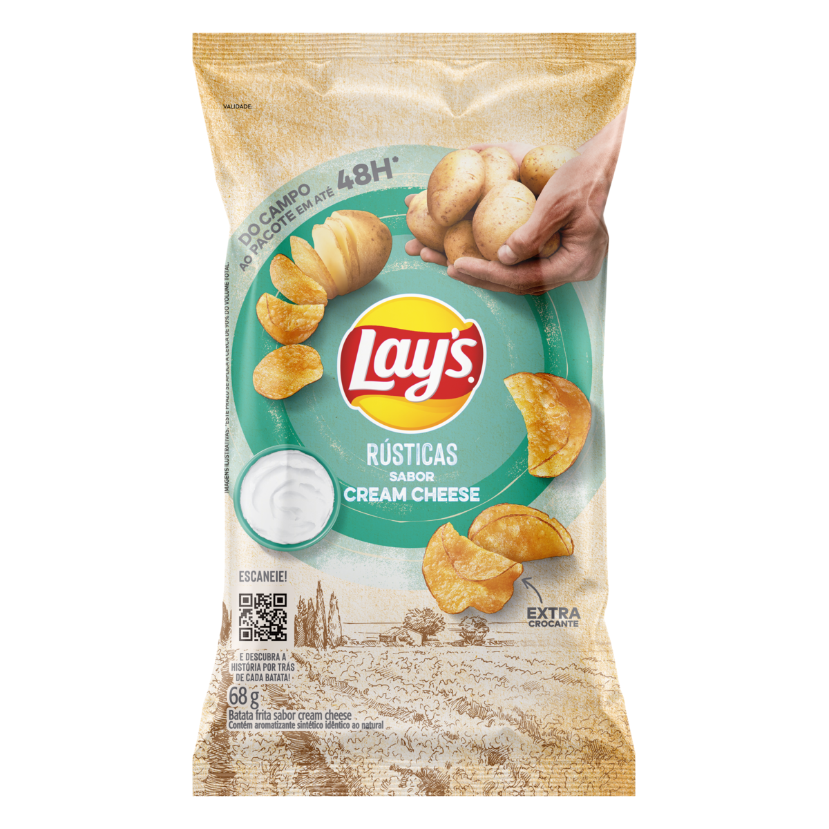 Batata Frita Lays Rústica Cream Cheese 68G