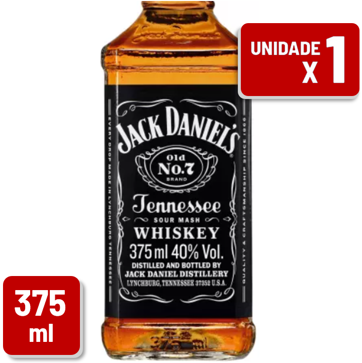 Whisky Jack Daniel's Garrafa Vidro 375ml