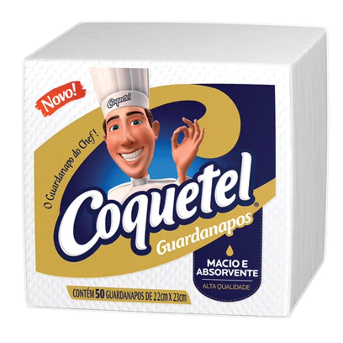 Guardanapo de Papel Folha Simples Coquetel 22cm x 23cm Pacote 50 Unidades