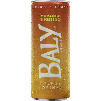 Energético Baly Morango e Pêssego 250ml