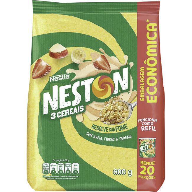 Neston 600g - Flocos de 3 Cereais - Sachê