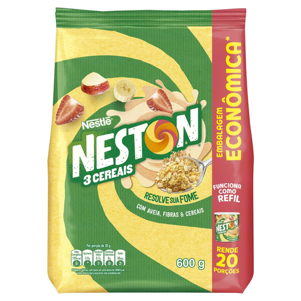 Neston 600g - Flocos de 3 Cereais - Sachê