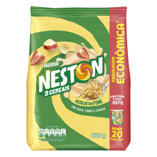 Neston 600g - Flocos de 3 Cereais - Sachê