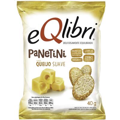 Snack Assado Eqlibri Panetini Queijo Suave 40g
