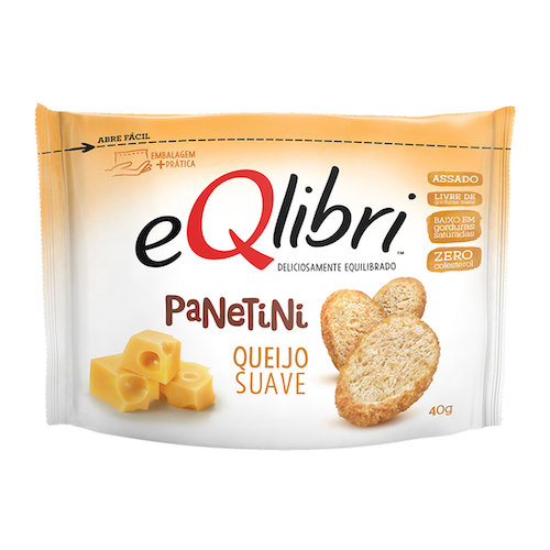Snack Assado Eqlibri Panetini Queijo Suave 40g