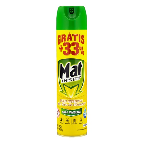 Multi-Inseticida Aerossol Mat Inset Citronela 360ml Grátis 33%