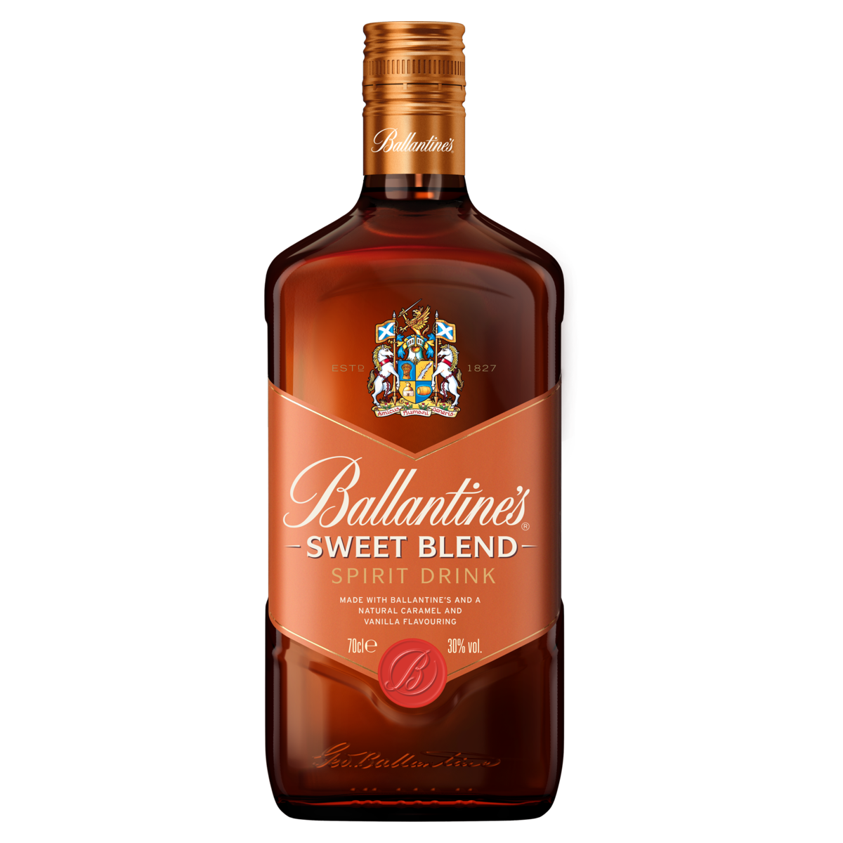 Licor Seco de Whisky Caramelo & Baunilha Ballantine's Sweet Blend Garrafa 700ml