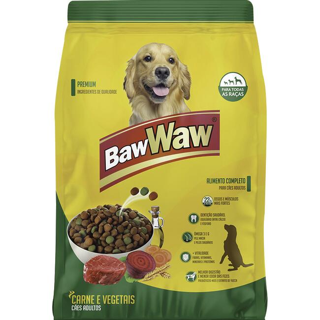 Alimento para Cães Baw Waw Carne e Vegetais 3kg