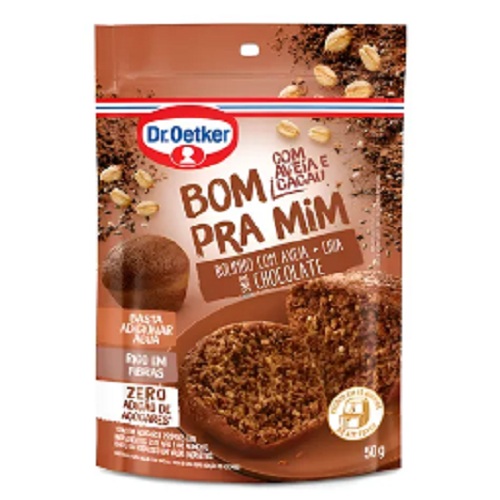 Mistura de Bolo DR OETKER Caneca Aveia + Chia com Chocolate Zero Adição de Açúcares 50g