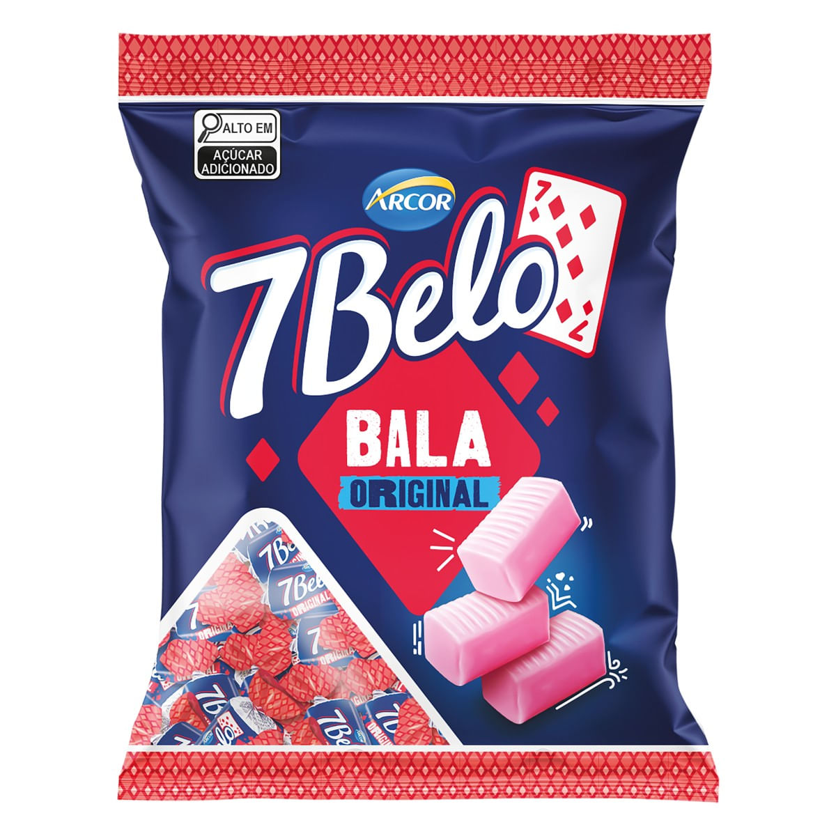 Bala Iogurte de Morango 7 BELO Pacote 90g
