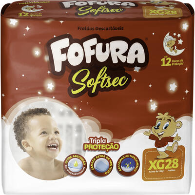 Fralda Descartável Fofura Baby Softsec Mega XG 28 un