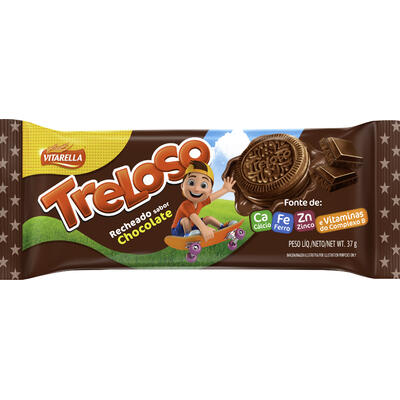 Biscoito Recheado Treloso Chocolate 37g