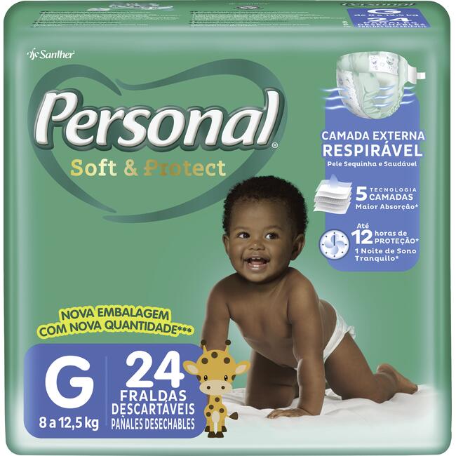 Fralda Descartável Personal Jumbo G 24 un