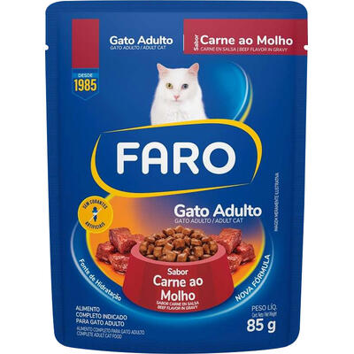 Alimento para Gatos Faro Adulto Carne 85g