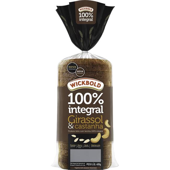 Pão Integral Wickbold Girassol e Castanha 400g