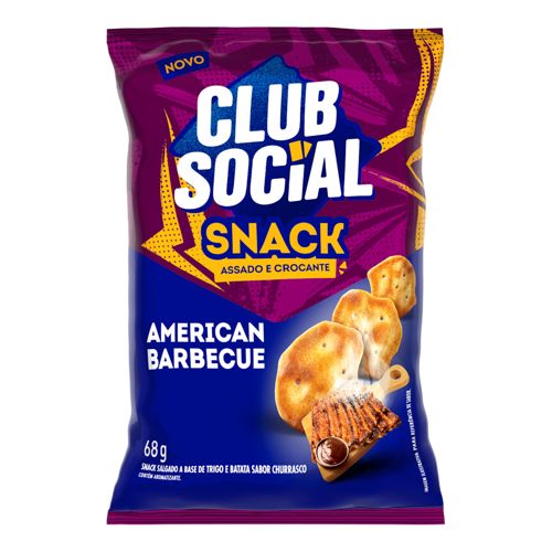 Salgadinho Club Social Snack Barbecue 68g