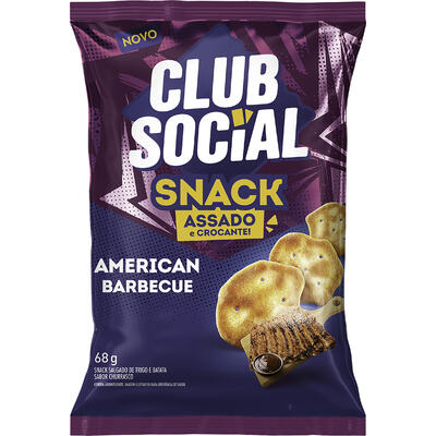 Salgadinho Club Social Snack Barbecue 68g