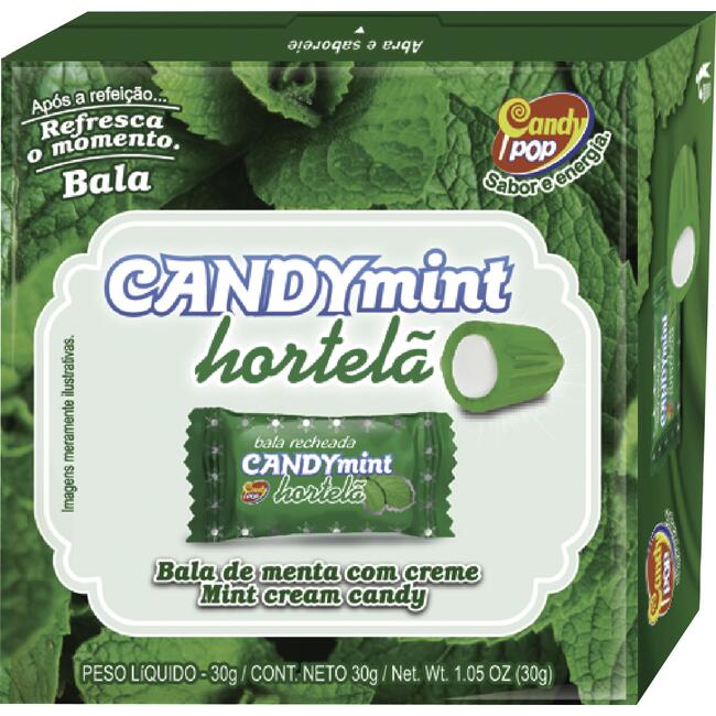 Bala Candy Pop Mint Hortelã 12x30g