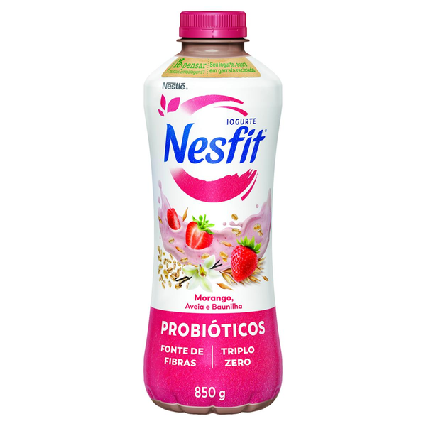 Iogurte Nesfit Morango, Aveia E Baunilha Sem Lactose 850g