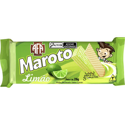 Biscoito Wafer Maroto Limão 26g