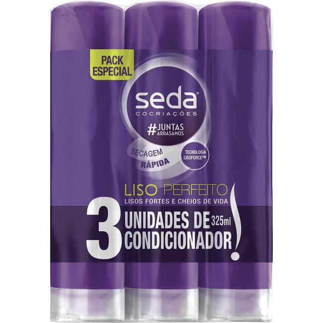 Kit Condicionador Seda Liso perfeito 3x325ml