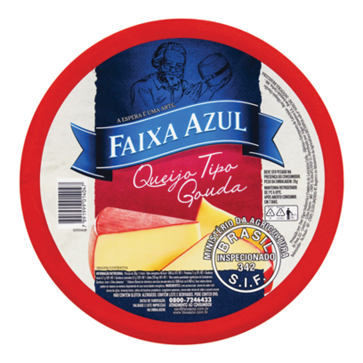 Queijo Gouda Faixa Azul Forma 200g