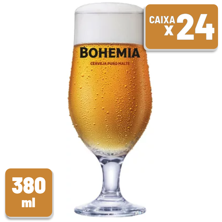 Taça Bohemia Puro Malte Vidro 380ml Caixa c/ 24 un