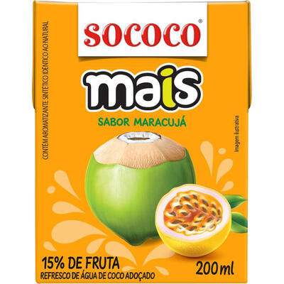 Água de Coco SOCOCO Maracujá 200ml