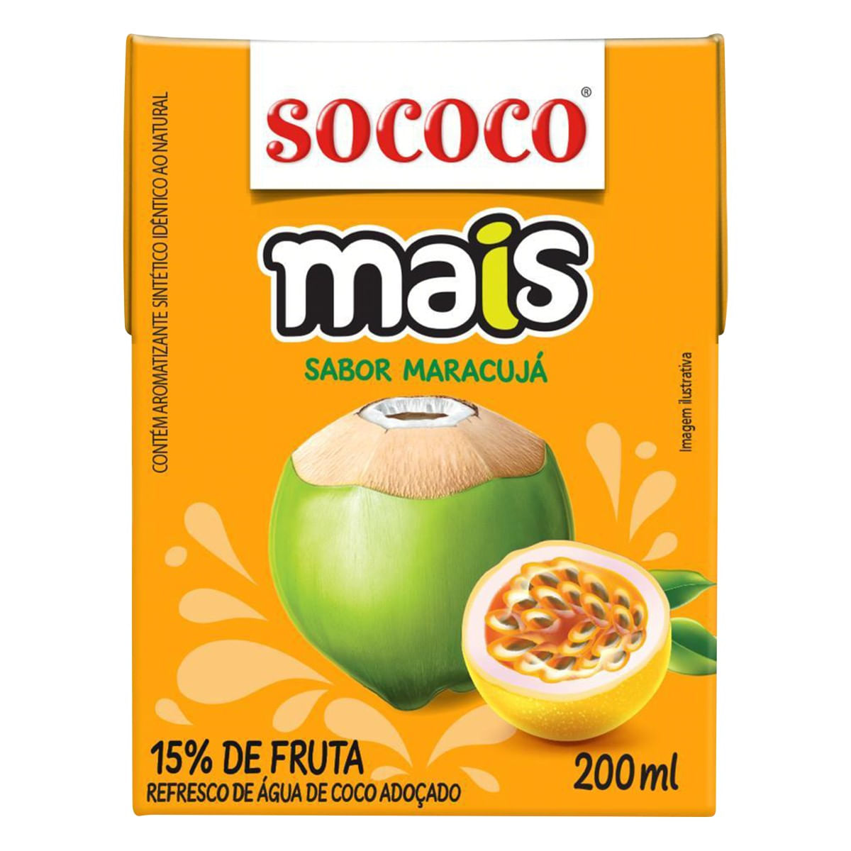Água de Coco SOCOCO Maracujá 200ml
