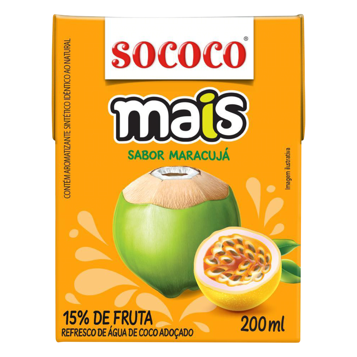 Água de Coco SOCOCO Maracujá 200ml