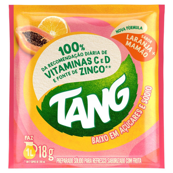 Refresco em pó Tang Laranja e Mamão 18g