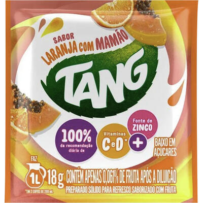 Refresco em pó Tang Laranja e Mamão 18g
