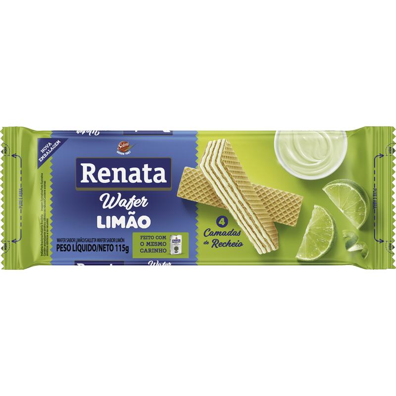 Biscoito Wafer Renata Limão 115g