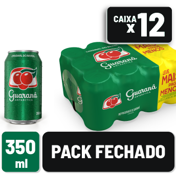 Refrigerante Guaraná Antarctica Lata 350ml Multipack Caixa c/ 12 un