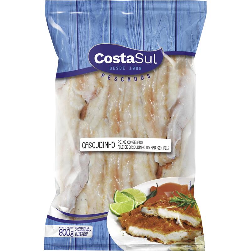 Filé de Peixe Cascudinho Costa Sul Congelado 800g