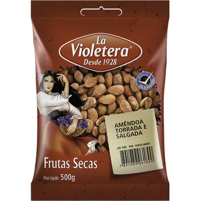 Amêndoa La Violetera Torrada e Salgada 500g