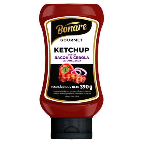 Ketchup Gourmet Bonare Bacon e Cebola 390g