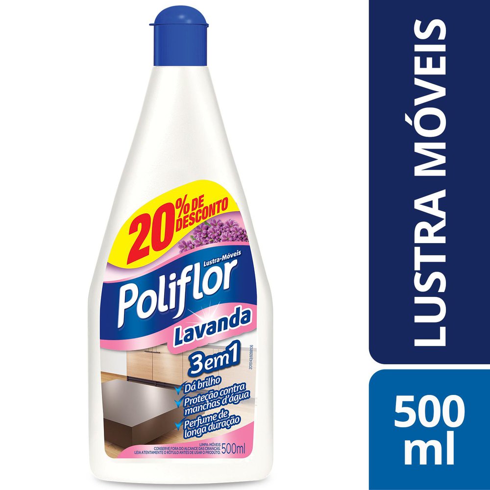 Lustra Móveis Poliflor 500mL 20% de desconto