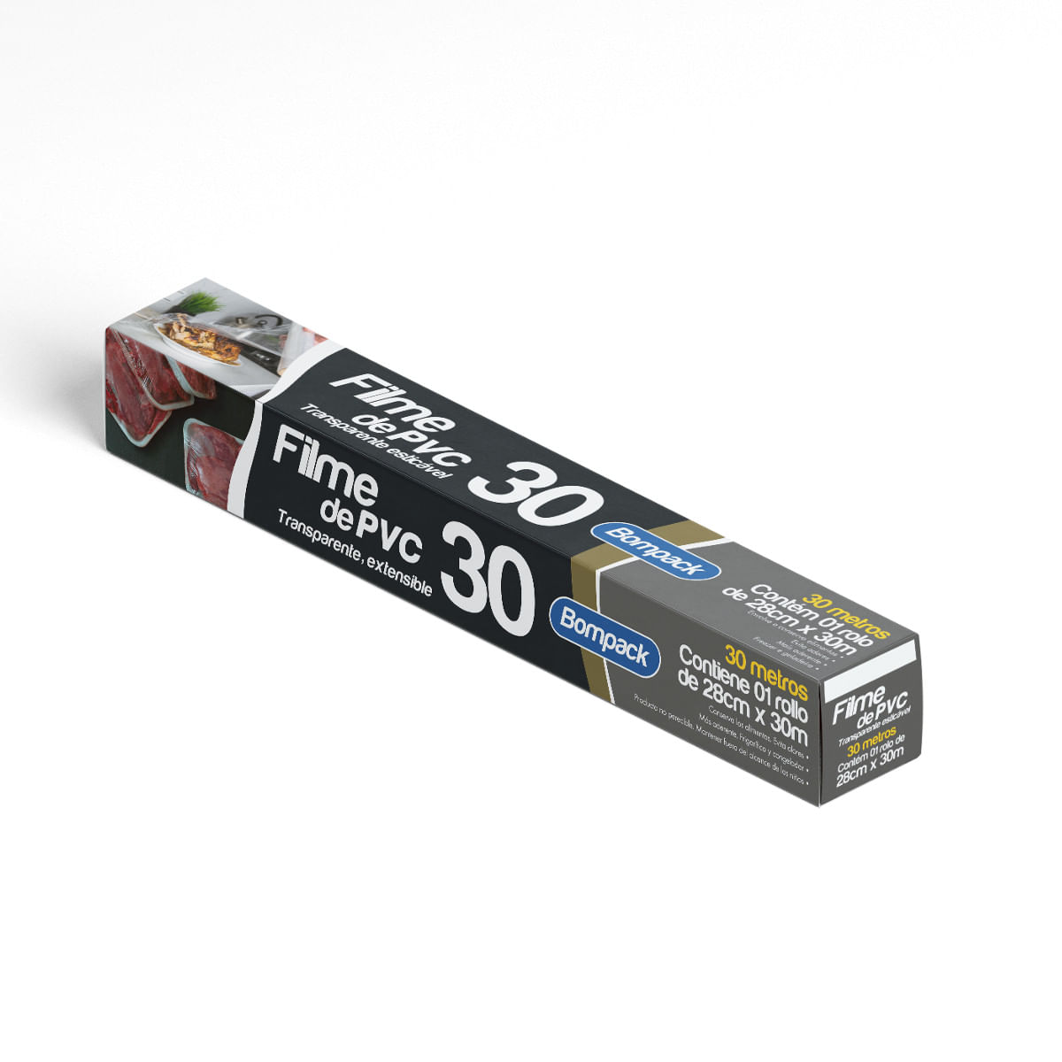 Filme PVC BOMPACK 0,28x30m com Serrilha