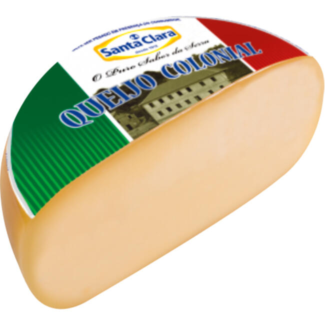 Queijo Colonial Meia Forma Santa Clara Preço por quilo na peça