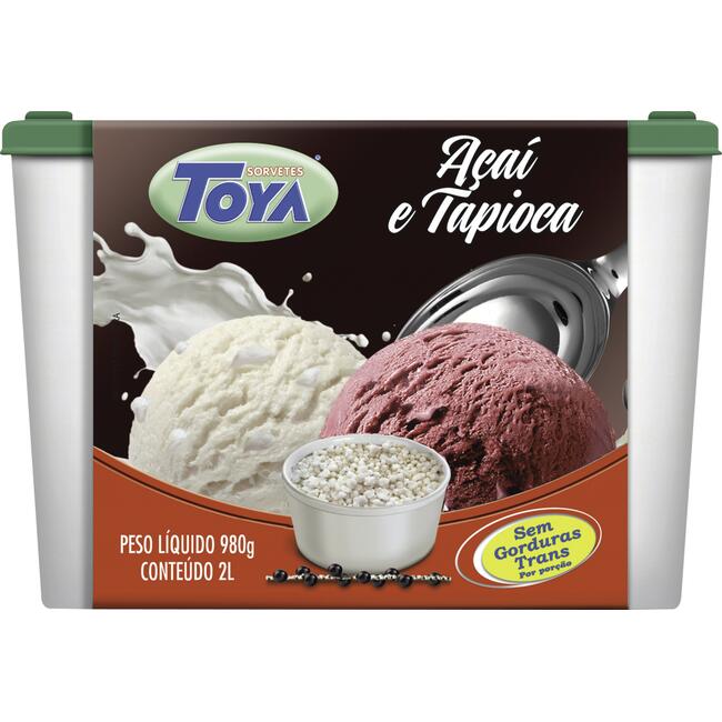 Sorvete Toya Açaí e tapioca 2L