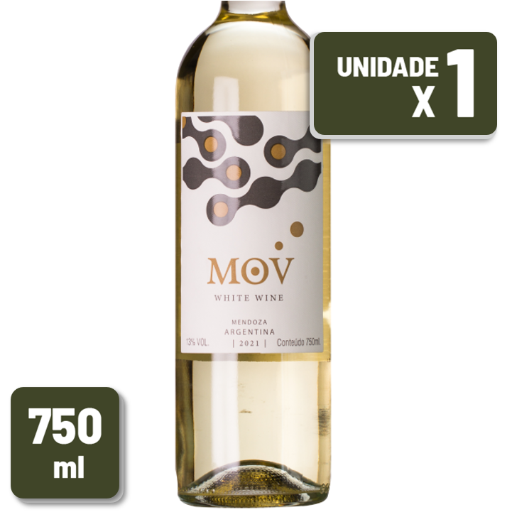 Vinho Mov Branco Garrafa Vidro 750ml