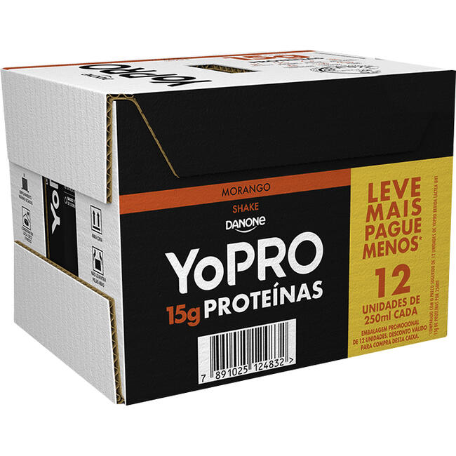 Bebida Láctea YoPro Morango 12x250ml