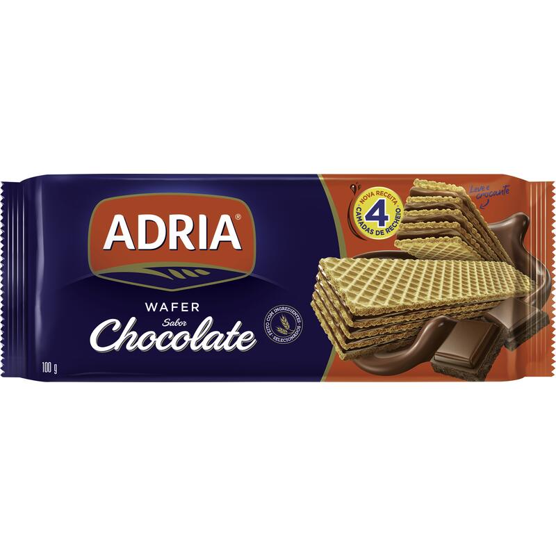 Biscoito Wafer Adria Chocolate 100g