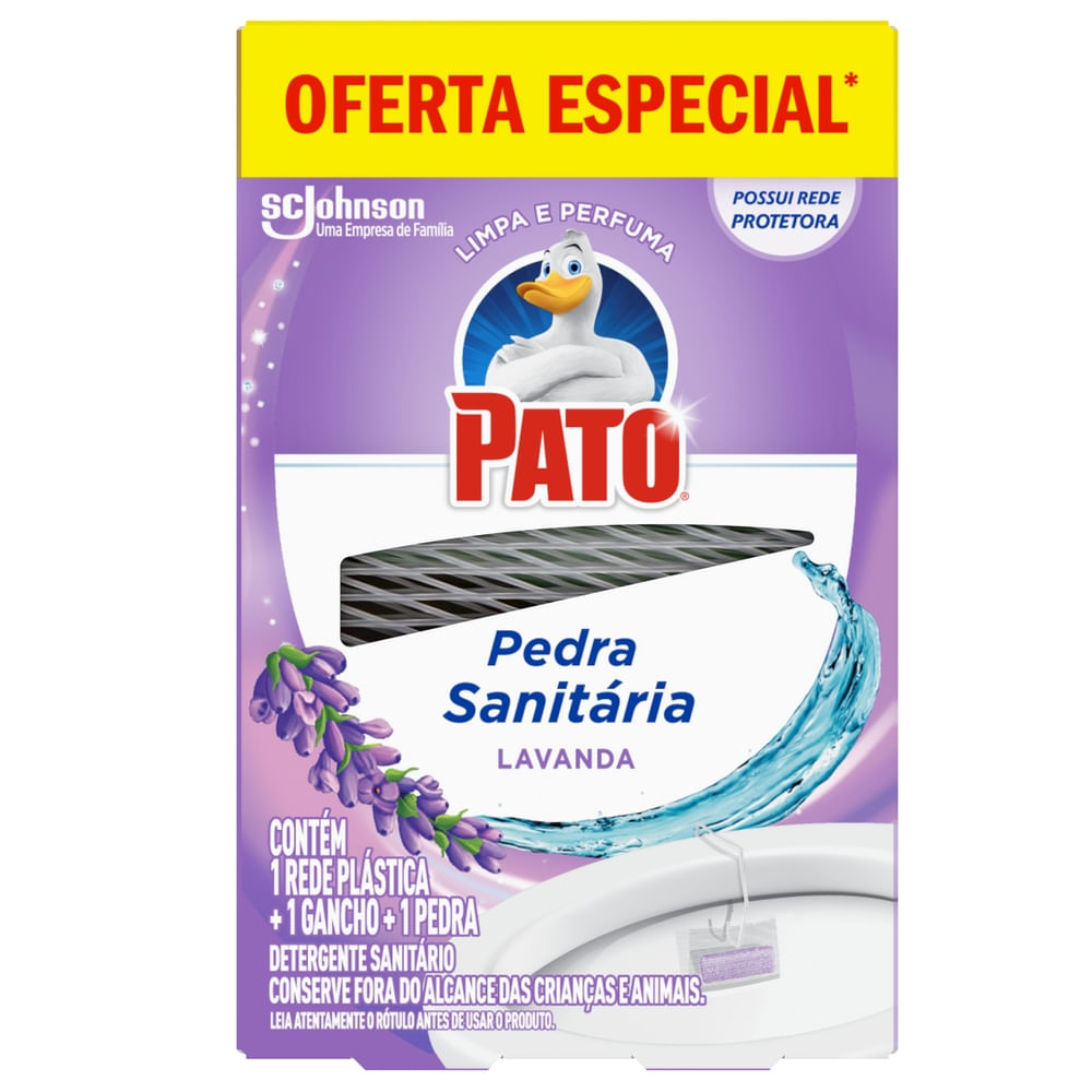 Pedra Sanitária PATO Lavanda com 1 Unidade Grátis 25% de Desconto