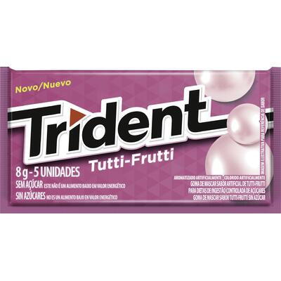 Chiclete Adams Trident Tutti-Frutti 8g