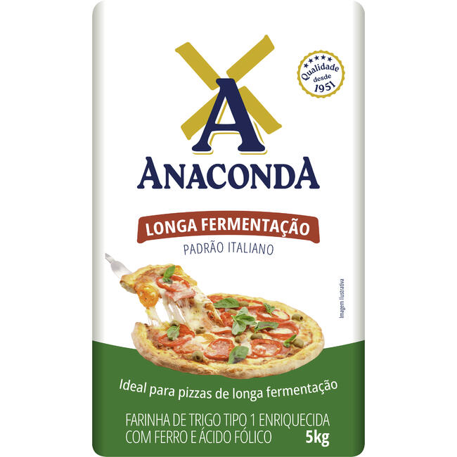 Farinha de Trigo Anaconda Pizza Longa Fermentação 5kg
